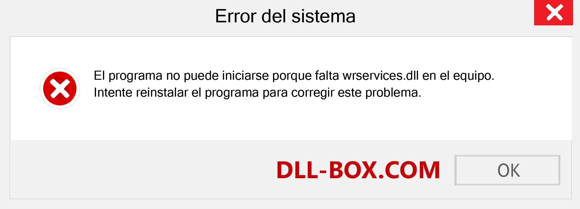 ¿Falta el archivo wrservices.dll ?. Descargar para Windows 7, 8, 10 - Corregir wrservices dll Missing Error en Windows, fotos, imágenes