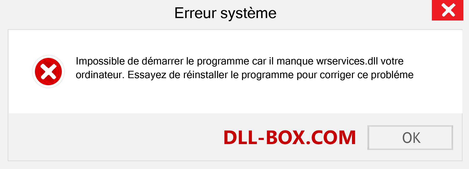 Le fichier wrservices.dll est manquant ?. Télécharger pour Windows 7, 8, 10 - Correction de l'erreur manquante wrservices dll sur Windows, photos, images